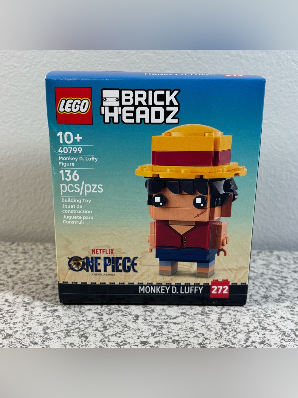 LEGO Brickheadz 40799 Monkey D. Luffy Figure One Piece Retired Brand New Sealed